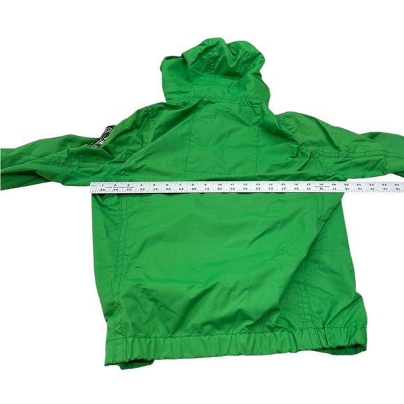 Abercrombie Green Windbreaker Rain Jacket Y2K Men medium Hooded - Picture 16 of 16